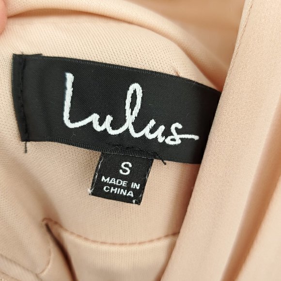 Lulu's Heavenly Hues Blush Plunge Maxi Dress S Blush Pink - Picture 4 of 16